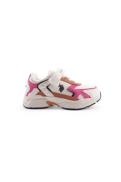 U.S. Polo Assn. 4F Krenas 4Pr U.S. Polo Assn. Girl's Sneakers a 101885743   White/Fuchia