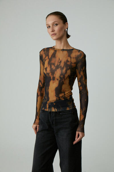 ETHIQUET Bluză cu mânecă lungă cu imprimeu SARAI pentru femei