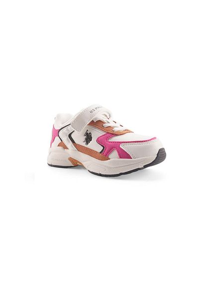 U.S. Polo Assn. 4F Krenas 4Pr U.S. Polo Assn. Girl's Sneakers a 101885743   White/Fuchia
