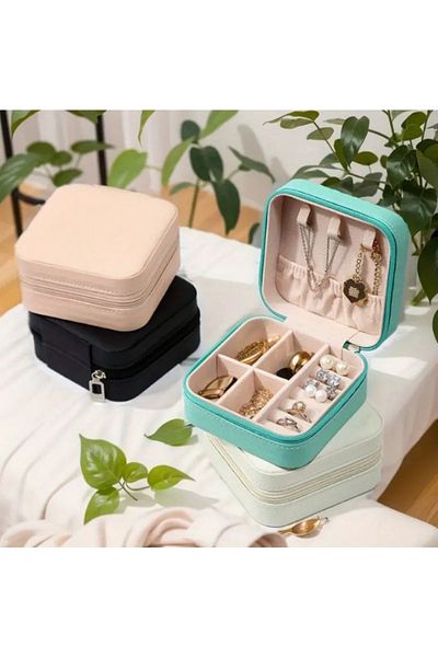 Jewelbox Μίνι Λευκή Φορητή Θήκη Ταξιδιωτικών Κοσμημάτων