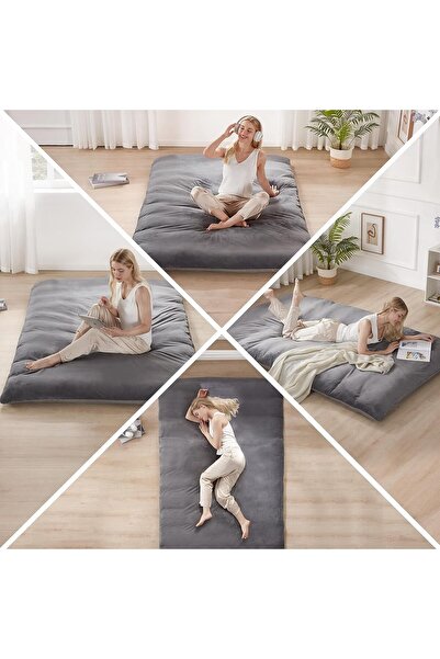 PATARA HOME سرير أرضي للأنشطة من مارلون، وسرير للتخييم، ووسادة لعب، وغطاء بسحاب