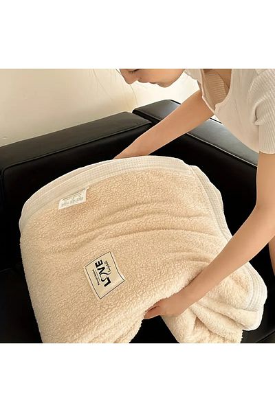 textile dünyası Sherpa Blanket Soft Plush Lamb Feather Blanket Single Blanket