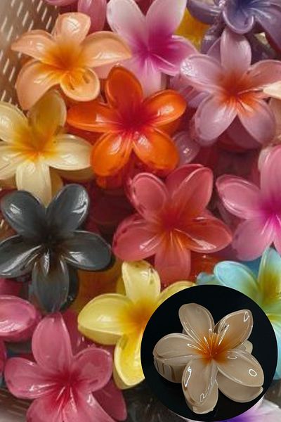 Mollycrush Women's Lotus Flower Design Peg Buckle Elegant and Elegant Hair Accessory