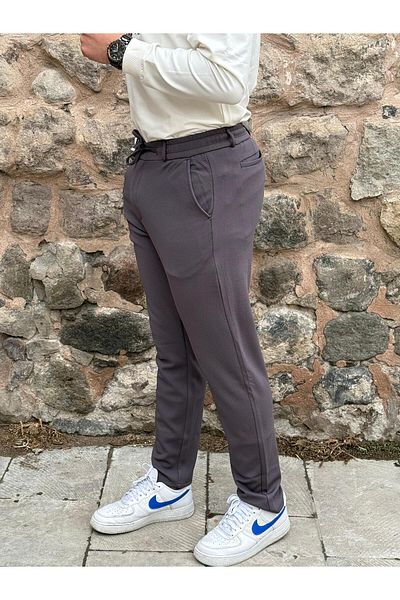 gd goldoremi Ανδρικό ύφασμα Lycra Ascoli Slim Fit - Άνετο Jogger, Ελαστική μέση, Κορδόνι με φερμουάρ