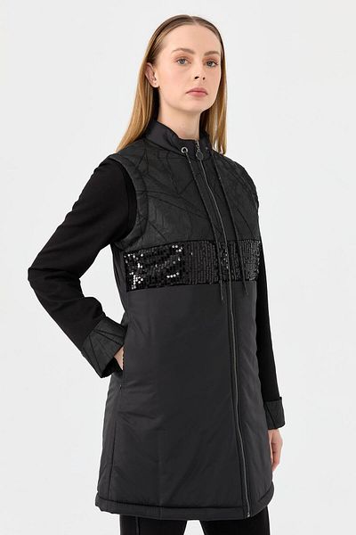 Esswaap Black 3 Piece Sequin Combination Suit Set