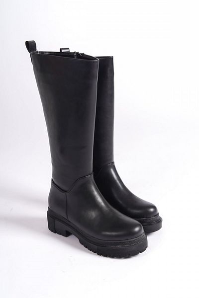 selinshoes Дамски ботуши Velda с цип - ЧЕРНИ