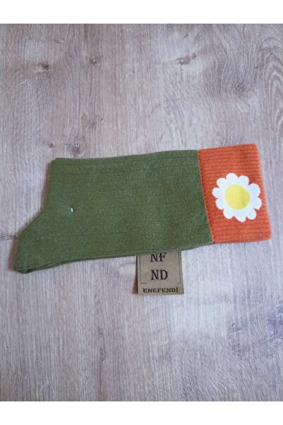 ENEFENDİ Зелени памучни чорапи - безшевни, размер 36-40 Дейзи