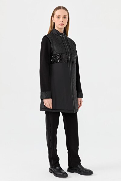 Esswaap Önü Payet Kombinli 3'lü Takım Siyah