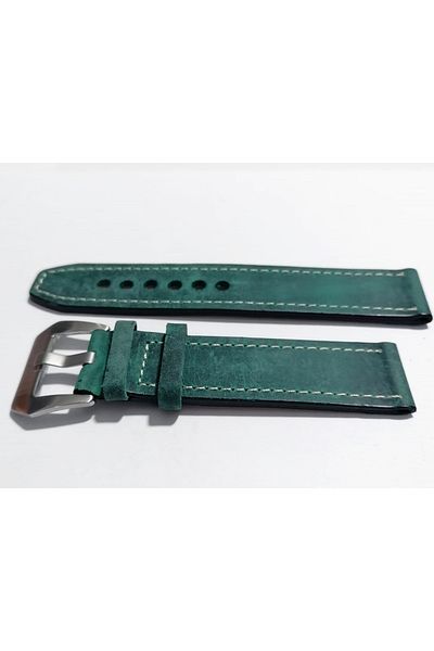 FADO Green Greyzi Fossil Leather Watch Band - 22 mm (63) Compatible for Any Watch