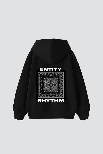 Sekizbiraltı Унисекс черен суичър с щампа Rhythm Bandana