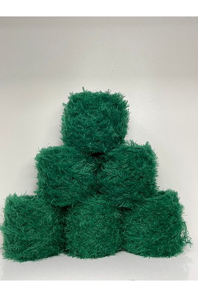 göçer Yumoş Pene de iepure Culoare Verde Iarbă Ață de tricotat manuală Plasă vizuală 600Gr