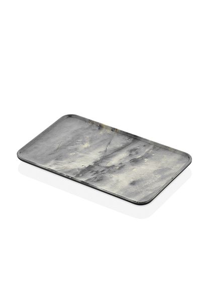 Külsan Melamine Royal Flat Rectangular Service 27 cm Marble