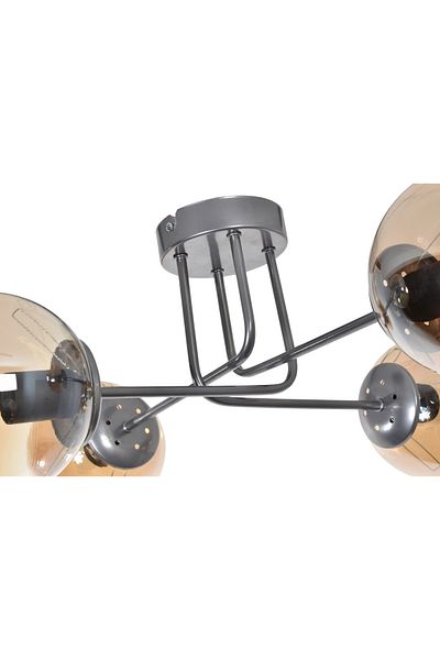 Modavize Sapphire Modern Design Living Room Bedroom Kitchen Gray Color Honey Glass 4-Piece Chandelier