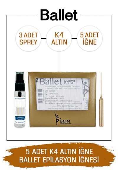 Ballet 5 Pieces K4 Gold Hair Removal Needle Original K4 Gold Needle