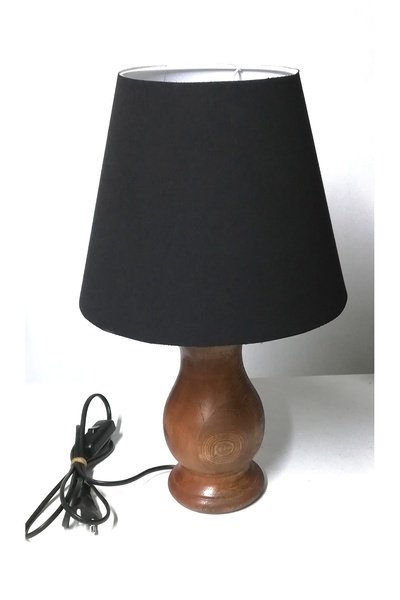 TEKAY AYDINLATMA Black Cap Wooden Lampshade Black Lampshade Wooden Lampshade
