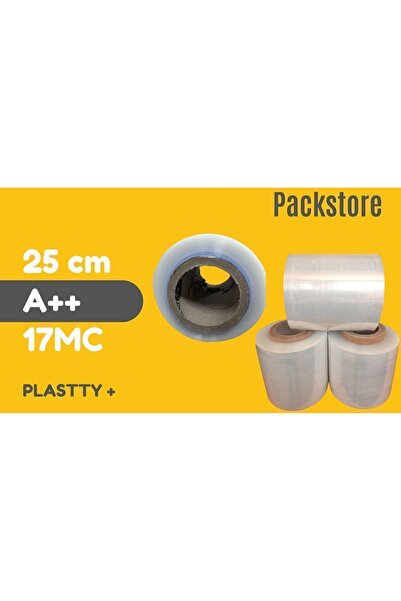 PLASTTY 25 cm Stretch 17 Micron 300Mt. A Quality 1 Piece Suitable for Machine and Hand Type Use