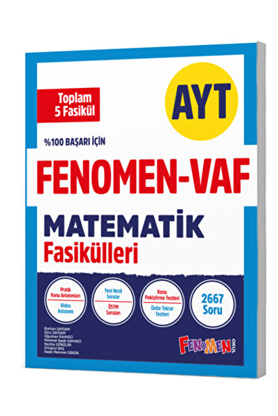 fenomen okul FENOMEN - VAF AYT MATEMATİK FASİKÜL SETİ (1-2-3-4-5. FASİKÜL)