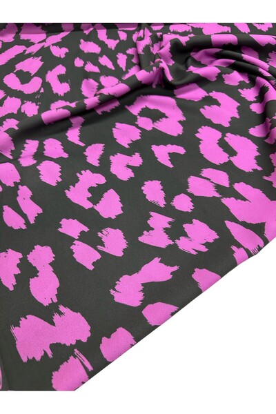 ipekkumaş قميص من قماش الكريب بنمط الفهد، يتم بيع منتجنا قطعة واحدة 1 قطعة 1 متر