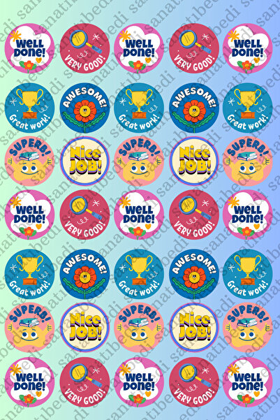 sanatıbedi 100 قطعة من ملصقات معلم اللغة الإنجليزية - ملصقات تحفيزية للمدرسة