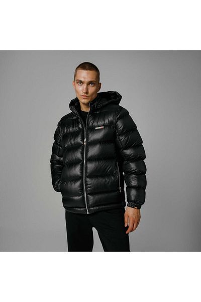 Ellesse Ανδρικό Μαύρο Παλτό με επένδυση Em303