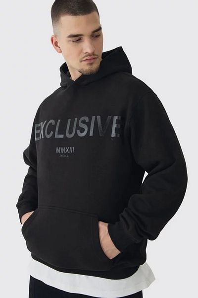 NEWLAKER Unisex Oversize Exclusive Printed Hooded Sweatshirt