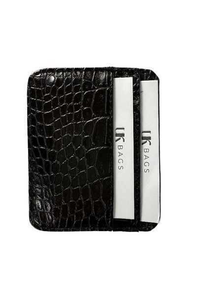 UK BAGS Faux Leather Crocodile Pattern Card Holder