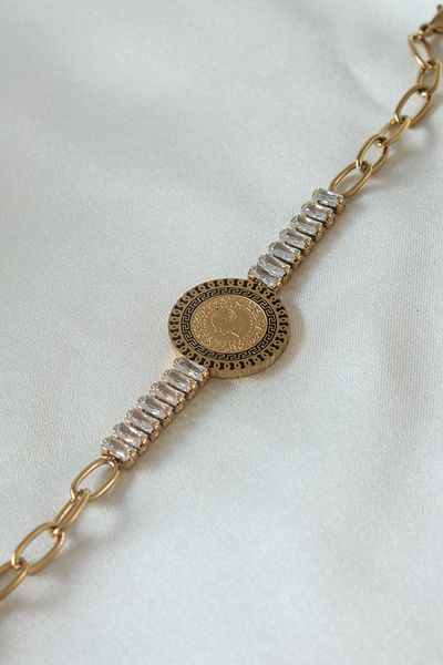 Skygo 316L Steel Gold Color T0M Altn Model Zircon Stone Women's Bracelet - Tj-Bb5098