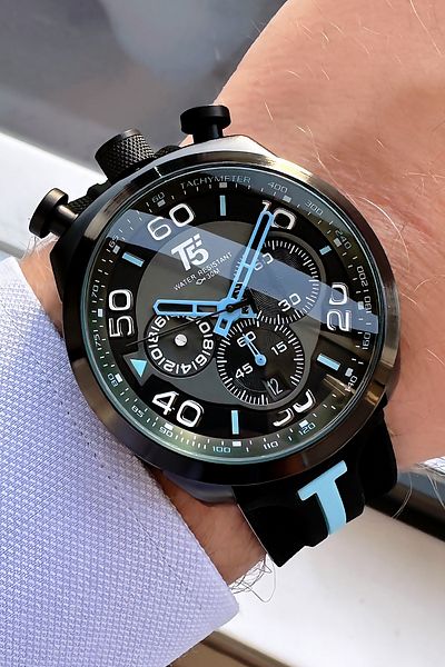 T5 Saat Men's Black Silicone Wrist Watch - Functions Active with Bracelet Gift Tse2004C3