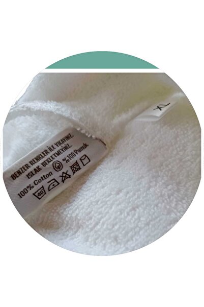 ALTINBAŞAK HOME COLLECTİON ALTINBAŞAK TEKLİ BORNOZ - XL - BEYAZ - RENKLİ YAKALI
