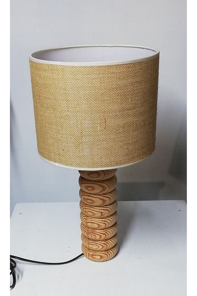 TEKAY AYDINLATMA Wooden Lampshade Wicker Head Wooden Lampshade