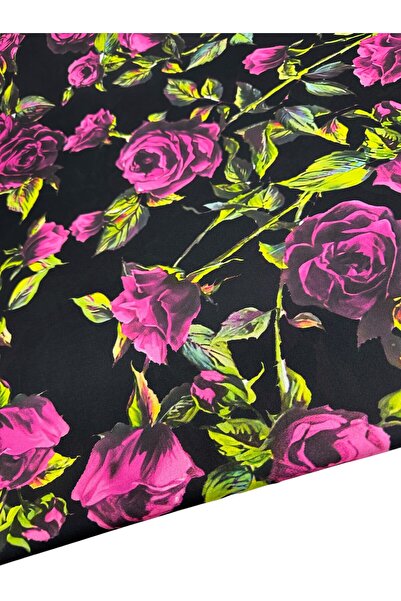 ipekkumaş Rose Pattern Dress Shirt Crepe Fabric Our Product Is Sold in Pieces...