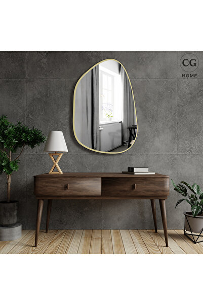 CG HOME Asimetrik Ayna, 75X55 cm, Konsol Aynası, Dresuar Aynası, Duvar Aynası...