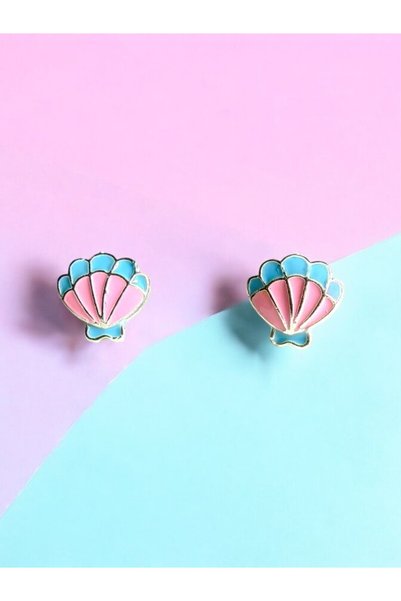 LITTLELUXE Deniz Kabuğu Gümüş Çocuk Küpe, 925 Ayar Gümüş Kız Çocuk Küpe, Çocu...