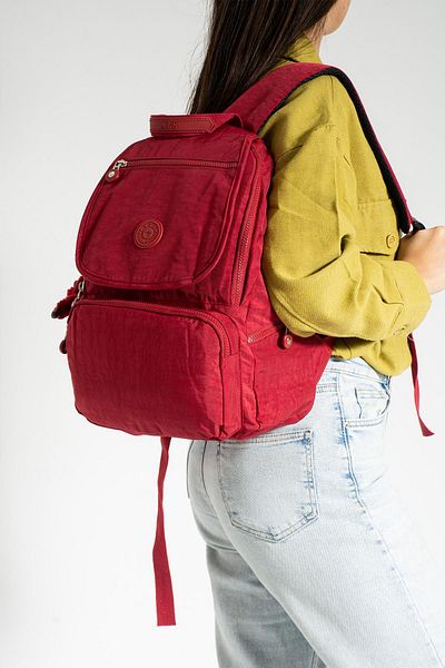 571 Collections Çanta Ultra Light Medium Size Red Women's Backpack - Model 571-3F