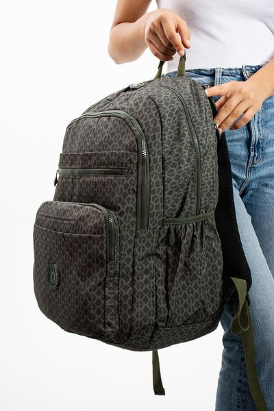 571 Collections Çanta Unisex Χακί Πράσινο Αδιάβροχο Σακίδιο Πλάτης - Εξαιρετικά ελαφρύ, Πολλαπλές Τσέπες, Μοτίβο (Μοντέλο: 571-1B)