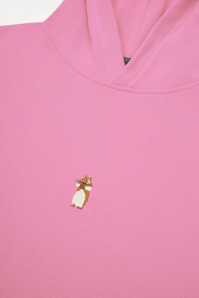 WWF Market Squirrel Supersoft Crop Hoodie - Розов