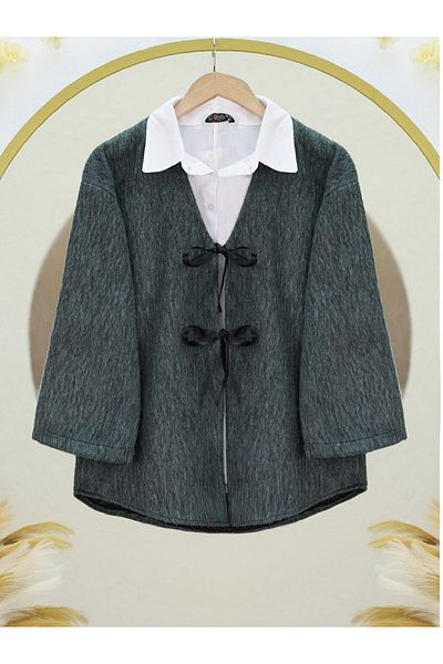 Modamorfo Emerald Stamp Jacket - Front Tie