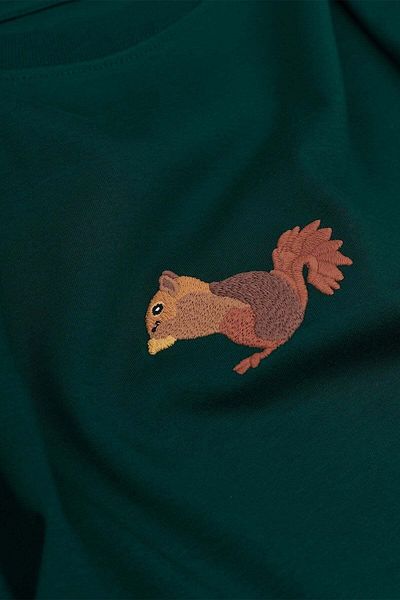 WWF Market Μπλουζάκι Squirrel Premium - Σκούρο Πράσινο