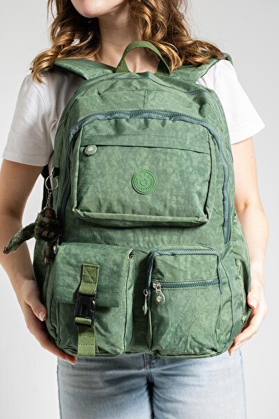 571 Collections Çanta Ultra Hafif Çok Cepli Su Geçirmez Sırt Çantası Unisex Yeşil (Model: 571-1K)