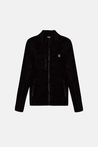 WWF Market Tiger Zippered Fleece - Black