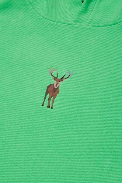 WWF Market Hoodie Deer SuperSoft - Πράσινο