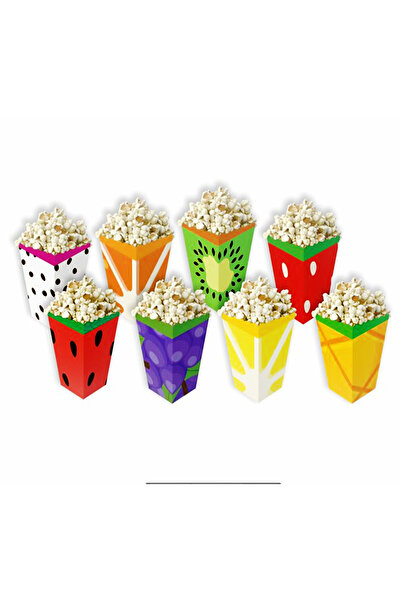 Partimarka صناديق الذرة للحفلات مع مفهوم الفاكهة