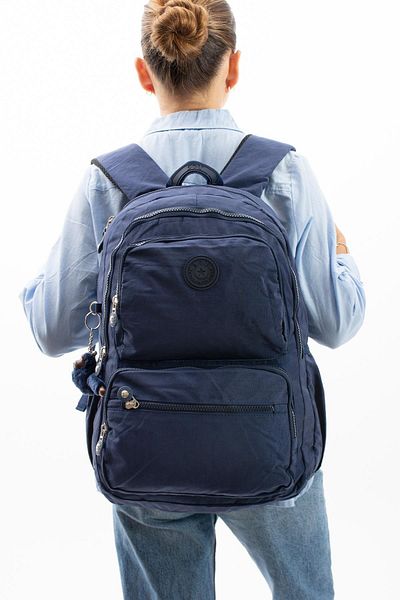 571 Collections Çanta Ultra Light Navy Blue Backpack - Multi-Pocket (571-2D)