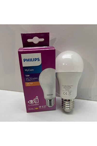 Philips Mycare 13 W 2700K Sarı Işık E27 LED Ampul