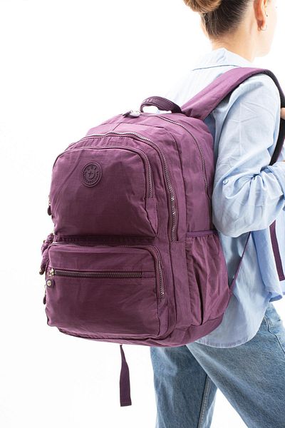 571 Collections Çanta Purple Ultra Light Multi-Pocket Backpack - 571-2D