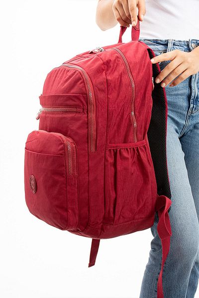 571 Collections Çanta Unisex Red Ultra Light Waterproof Backpack - Multi-Pocket (Model: 571-1B)
