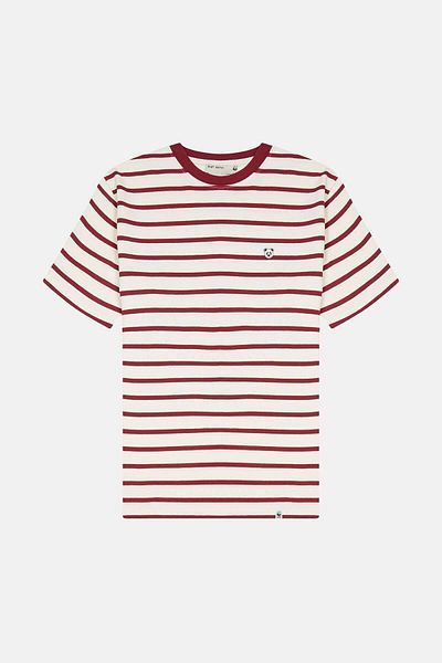 WWF Market Panda Heavyweight Striped T-Shirt - Red/Ecru