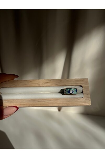 Limerence Çelik Mavi Göz Detaylı Yüzük, Ayarlanabilir Yüzük