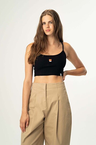 WWF Market Black Red Fox Ribbed Tank Top