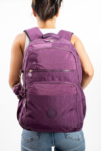 571 Collections Çanta Unisex Purple Ultra Light Waterproof Backpack - Multi Pocket (Model: 571-1B)